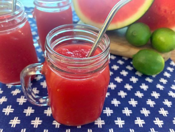 Watermelon and Lime Slushy